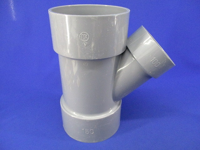 DV継手 異径45°Y 150×100 排水用塩ビ継手 150×100