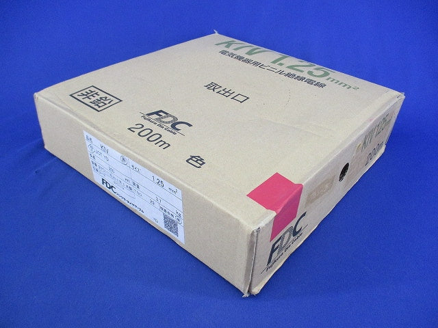電気機器用ビニル絶縁電線KIV(200m)(赤) KIV1.25sq
