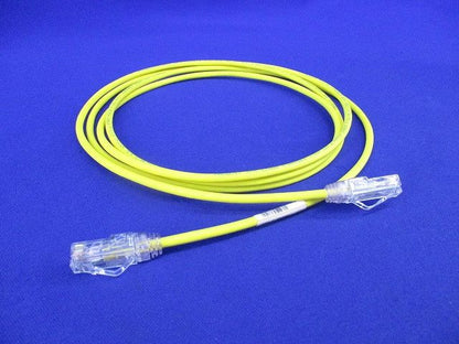 CAT 6 T568B 2m(6.6ft) 極細LANケーブル 黄 UTP28SP2MYL