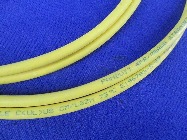 CAT 6 T568B 2m(6.6ft) 極細LANケーブル 黄 UTP28SP2MYL
