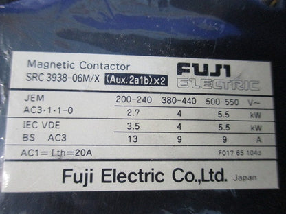 電磁開閉器(補助接点2a1b×2)100V SRC3938-06M/X