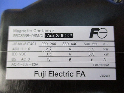 電磁開閉器(補助接点2a1b×2)100V SRC3938-06M/X