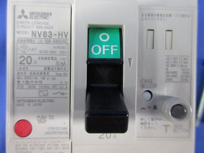 漏電遮断器3P3E20A NV63-HV