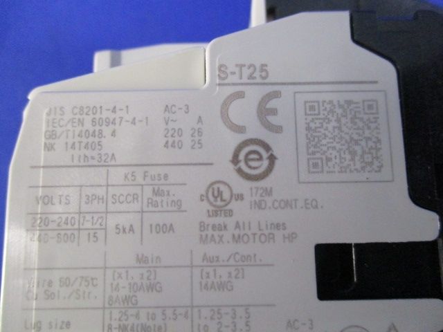電磁接触器AC200V S-T25