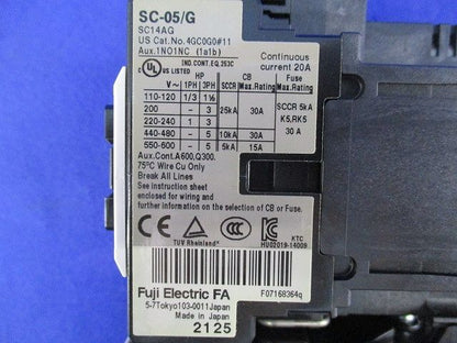 電磁開閉器 4A-6A DC200V(未使用品) SC-05/G+TK-0N