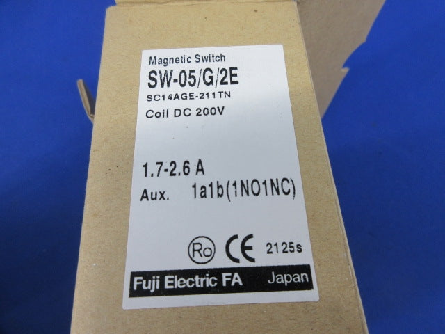 電磁開閉器1.7-2.6ADC200V SW-05/G/2E