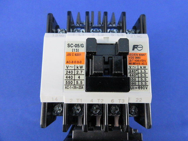 電磁開閉器1.7-2.6ADC200V SW-05/G/2E