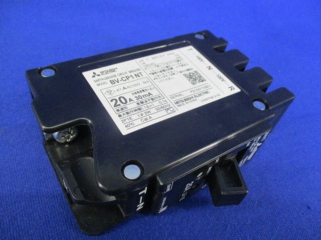 漏電遮断器2P1E20A BV-CP1NT