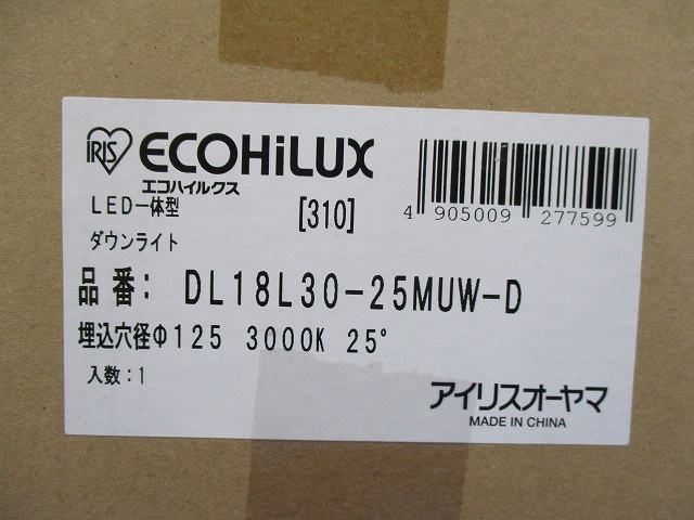 LEDダウンライトφ125 DL18L30-25MUW-D