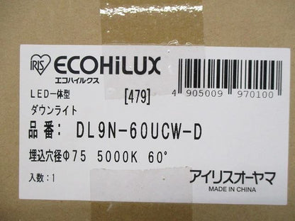 LEDダウンライトΦ75 5000K 調光器別売 DL9N-60UCW-D