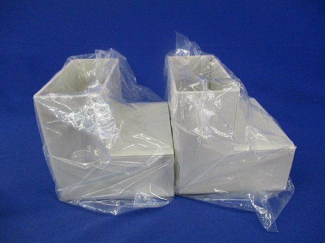 エムケーダクト付属品 内マガリ 130×60型 ミルキーホワイト(2個入) MDU1363