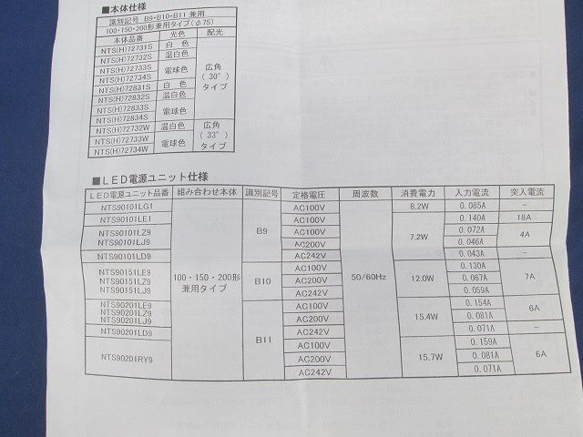 LED照明器具φ75 NTSH72731S