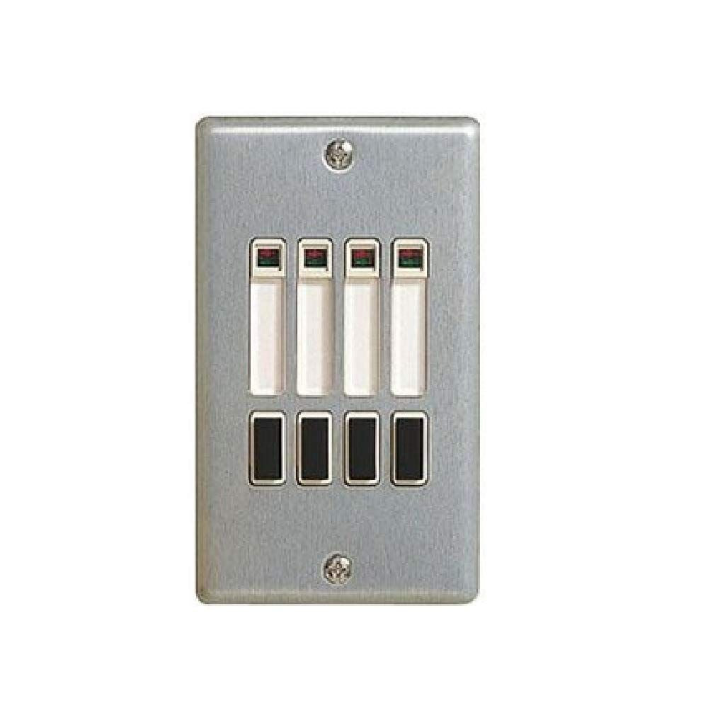 ２線式リモコンスイッチ４回路横型 新金属プレート付 WR6404K