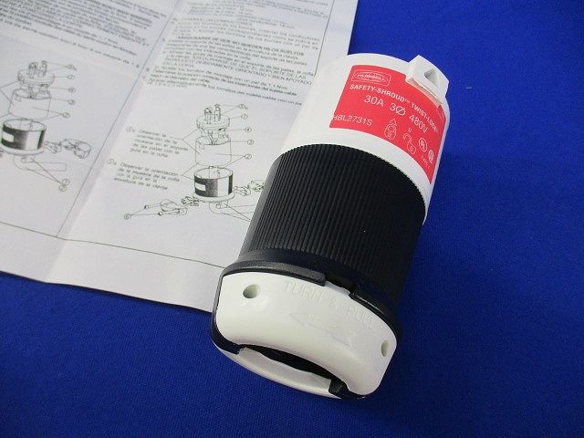 ツイストロックオスプラグ30A3φ480V HBL2731S