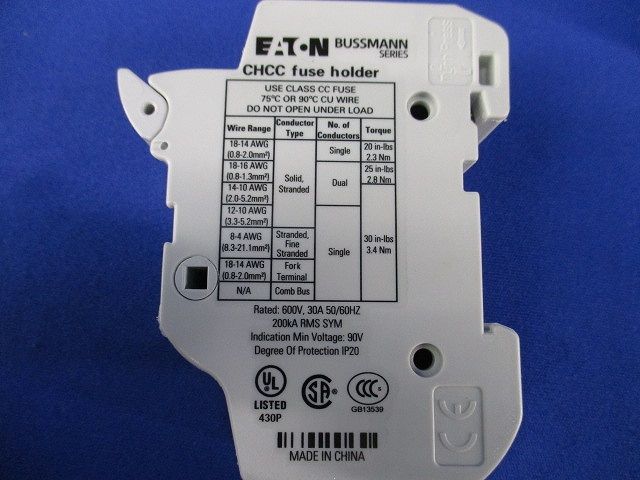 ヒューズホルダ600V30A(6個入) CHCC