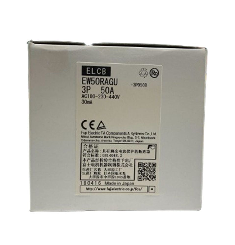 漏電遮断器 AC100-230-440V 30mA EW50RAGU 3P50A