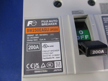 オートブレーカ3P200A BW250EAGU-3P200