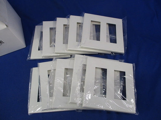 コンセントプレート2連用 スクエア(10枚入)(ピュアホワイト) QWD-33