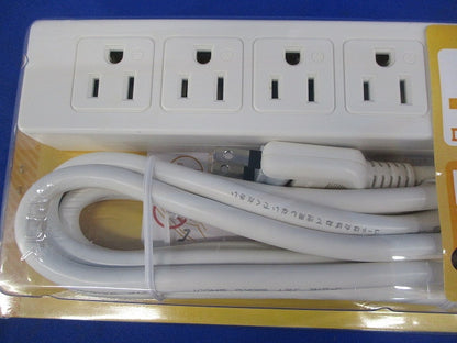 3ピン式OAタップ 4個口タイプ 集中スイッチ付 BSTA34Cシリーズ BSTA34C25WH