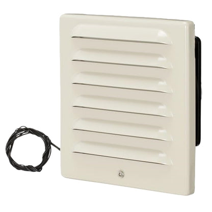 換気扇付ステンレス製ルーバー クリーム SLS-17K-2RC