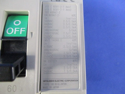 ノーヒューズブレーカー 15A NF63-CV3P60A