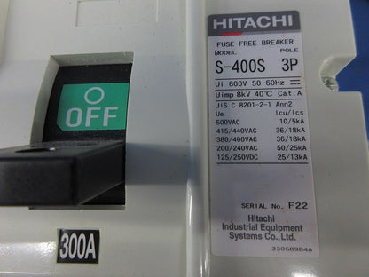 配線用遮断器 3P300A(箱違い) S-400S
