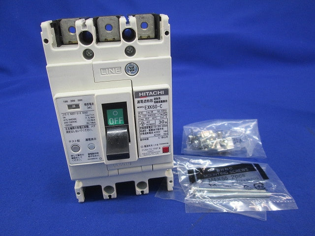 漏電遮断器3P3E30A EXK60-C