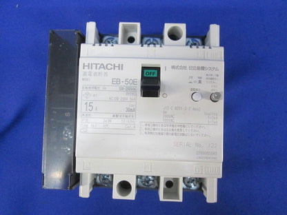 漏電遮断器 3P3E15A EB-50E