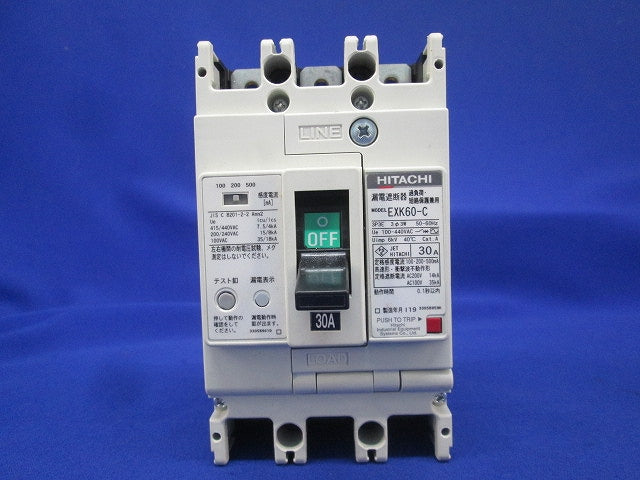 漏電遮断器3P3E30A EXK60-C