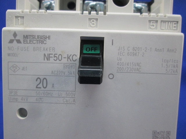 ノーヒューズブレーカー 3P3E20A(キズ・汚れ有) NF50-KC