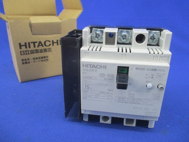 漏電遮断器 3P3E15A EB-50E