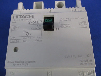 配線用遮断機3P3E15A S-50EB