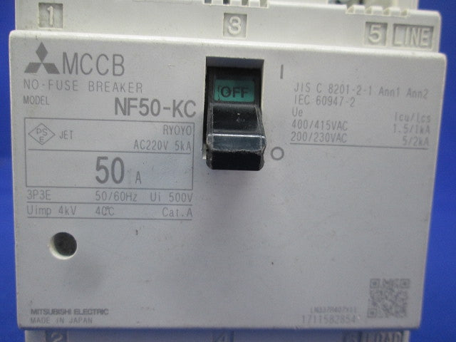 ノーヒューズブレーカー 3P3E50A NF50-KC