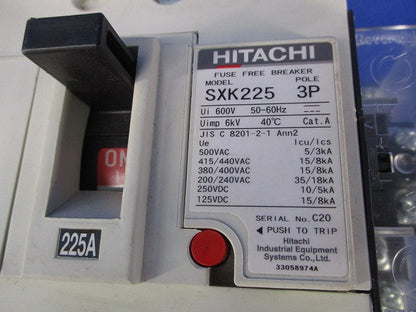 ヒューズフリー遮断器3P225A SXK225