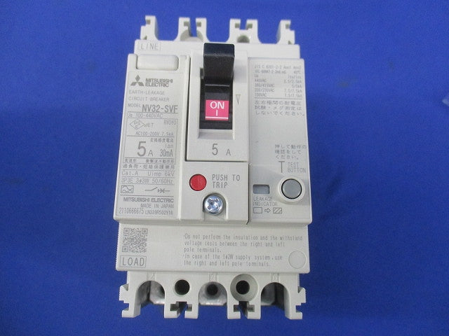 漏電遮断器 3P5A30mA NV32-SVF