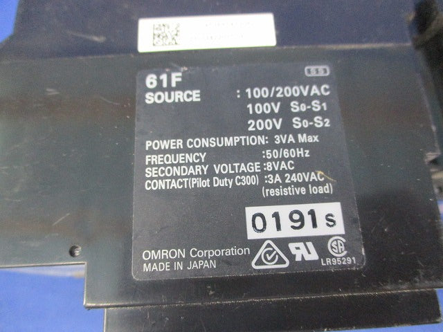 フロートなしスイッチ 100/200VAC(テプラ有)(キズ・汚れ有) 61F-GN