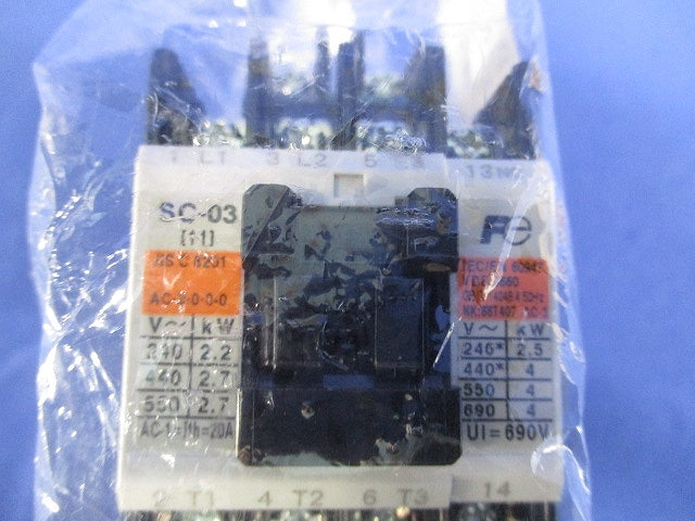 標準形電磁開閉器 200V 1.5ｋW 5-8A 1a(1NO) SW-03-100-110V