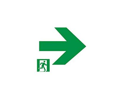 通路誘導灯用表示板 C級(10形) 右矢印 《ルクセントLEDs》 S2-1081AR