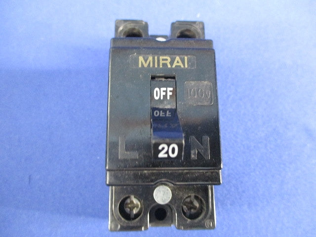 安全ブレーカ2P1E20A(2個入) M-B212