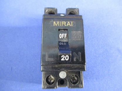 安全ブレーカ2P1E20A(2個入) M-B212