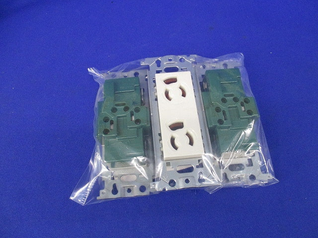 埋込抜止接地ダブルコンセント(3個入) WN1162