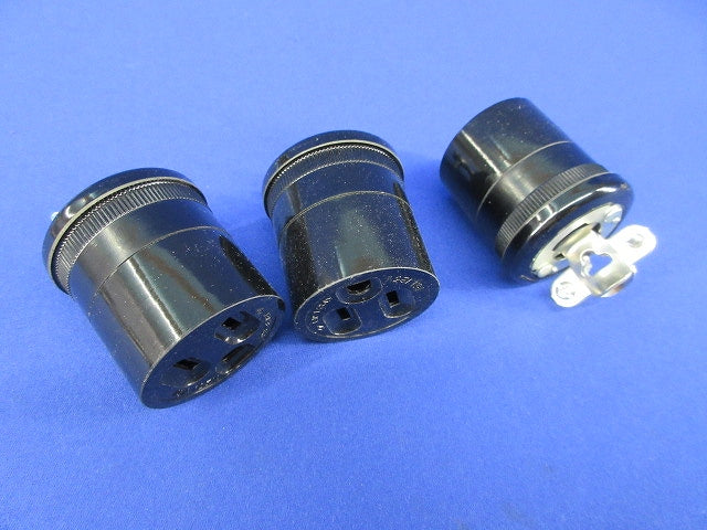 接地2P15Aコードコネクタボディ(コードクリップ付)(3個入) WA1519