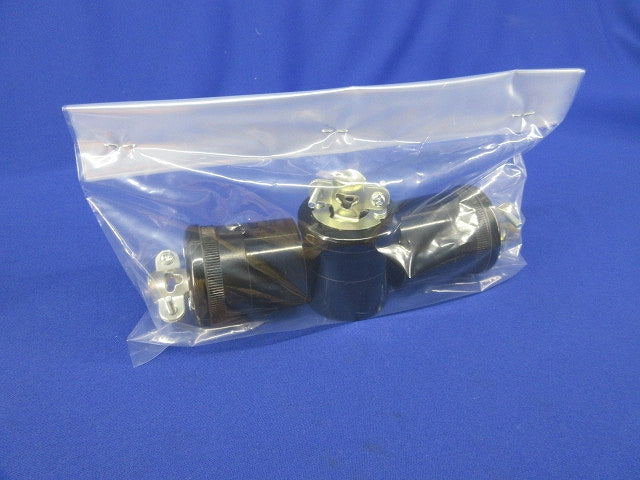 接地2P15Aコードコネクタボディ(コードクリップ付)(3個入) WA1519
