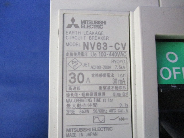 漏洩遮断器3P3E30A NV63-CV
