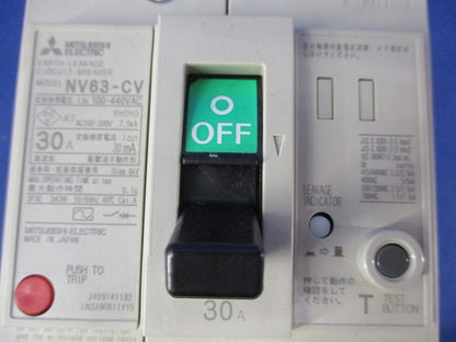 漏洩遮断器3P3E30A NV63-CV