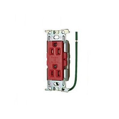 ML医用接地埋込ダブルコンセント C形 Sタイプ 15A 125V 赤 ML1282T4R 配線器具 配線部材 医療用