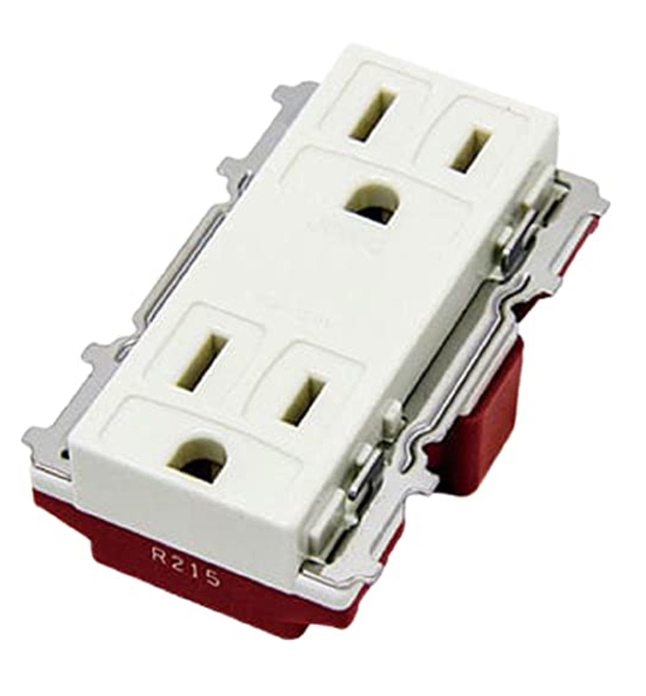 WJEシリーズ 接地ダブルコンセント(カセットタイプ) ピュアホワイト JEC-BN-55GK(PW)