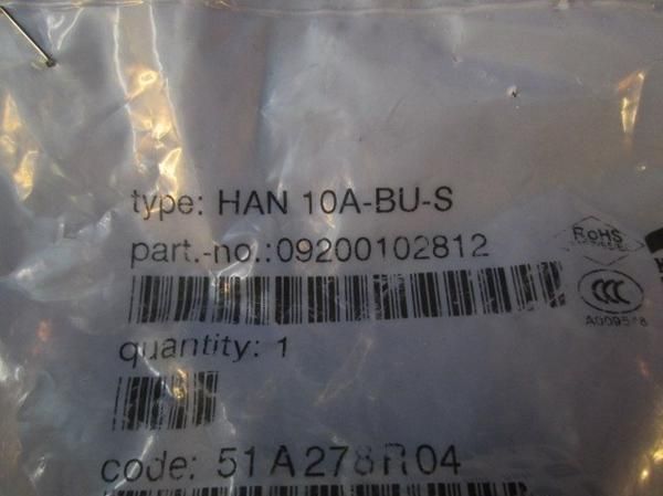 コネクタハウジング HAN10A-BU-S