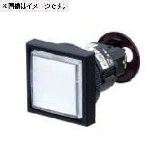 表示灯 白熱照光 角フレーム 平形(□24) 透明グローブ 標準 AC220V 緑 DR22F4M-M4G