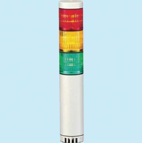 LED小型積層信号灯 AC/DC24V 点滅ブザー付 赤黄緑 LCE-302AFBW-RYG